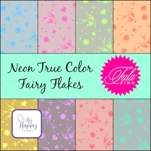 Tula Pink Neon Fairy Flakes- Half Yard Bundle