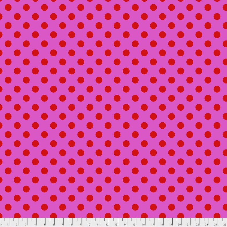 Tula Pink- True Color Pom Pom- PWTP118.PEONY- Half Yard image 1