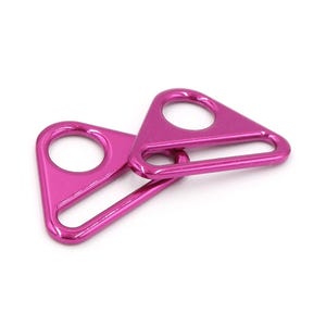 Pink 1 1/2 inch (38mm) Triangle Ring- Set of 2