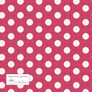 Tilda Medium Dots- TIL130027-Red- Half Yard