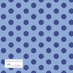 Tilda: Medium Dots in Denim Blue Tilda: Medium Dots in Denim Blue