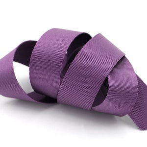 Grape 1 inch (25mm) or 1.5 inch (38mm) width Nylon Webbing- Strapping  by the yard. Great for bags and totes!!