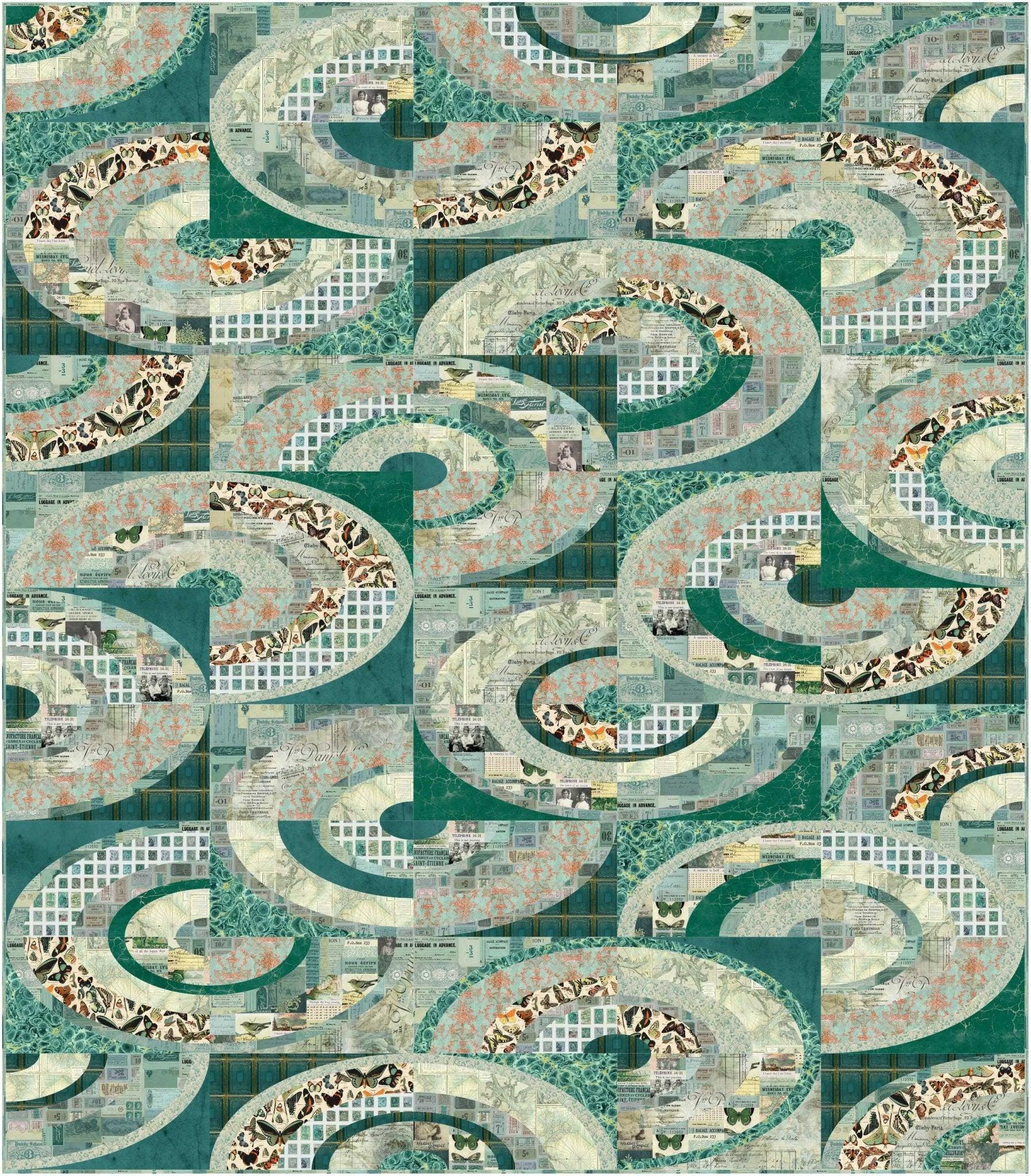 Ripples Quilt Kit featuring Eclectic Elements- Teal by Tim Holtz- April 2025