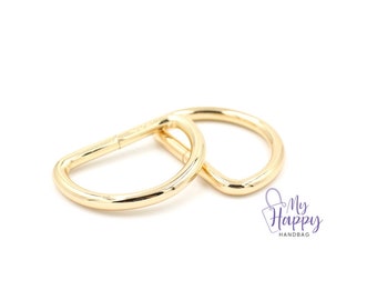 Gold 1 1/2" -38mm D- Ring Hardware for Bags and Crafts, Set of 2