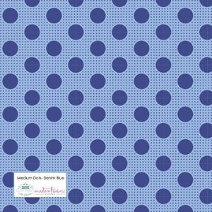 Tilda Medium Dots- TIL130013-Denim Blue- Half Yard