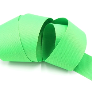 Spring Green 1 inch (25mm) or 1.5 inch (38mm) width Nylon Webbing- Strapping  by the yard.