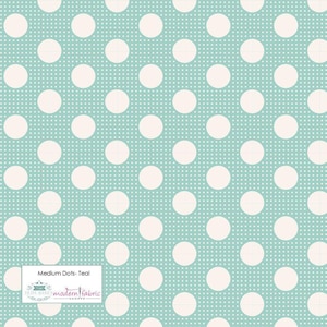 Tilda Medium Dots- TIL130001-Teal- Half Yard