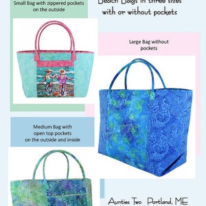 Aunties Two- Beach Bag Trio Pattern