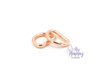 Rose Gold 1" -25mm D- Ring Hardware for Bags and Crafts, Set of 2