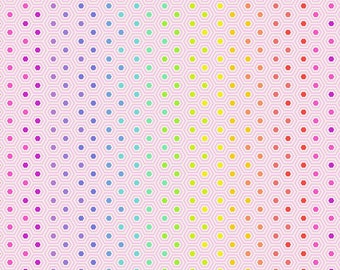 Tula Pink-  True Colors Hexy Rainbow PWTP151.SHELL- Half Yard