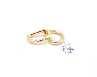 Gold 1" -25mm D- Ring Hardware for Bags and Crafts, Set of 2