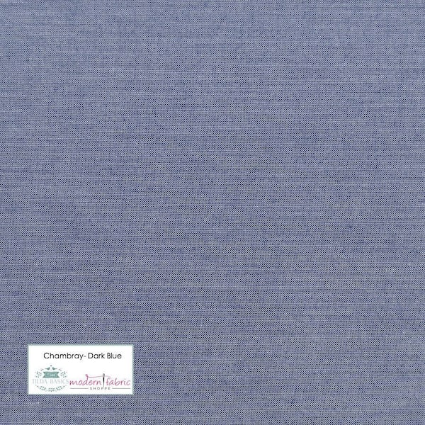 Tilda Chambray Basics- TIL160007-Dark Blue- Half Yard