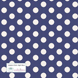Tilda Medium Dots- TIL130026-Night Blue- Half Yard