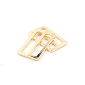Gold 1 1/2" -38mm Slider Hardware for Bags and Crafts, Set of 2