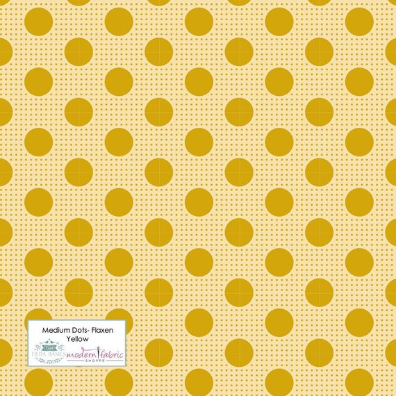 Tilda: Medium Dots in Flaxen Yellow Tilda: Medium Dots in Flaxen Yellow