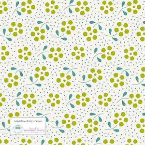 Tilda Meadow Basic- TIL130091-Green- Half Yard
