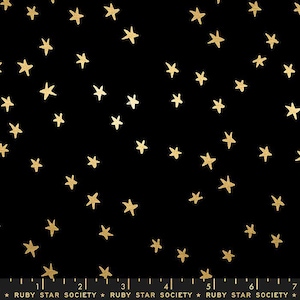 Starry by Alexia Marcelle Abegg- Starry RS 4109 50M- Black Gold- Half Yard