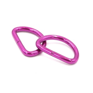 Pink 1 inch (25mm) D-Ring Hardware- Set of 2