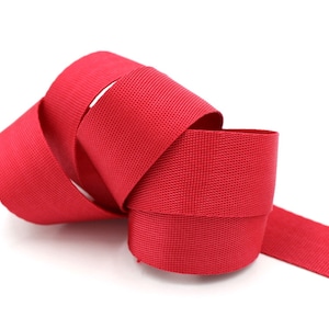 Red 1 inch (25mm) or 1.5 inch (38mm) width Nylon Webbing- Strapping  by the yard. Great for bags and totes!!
