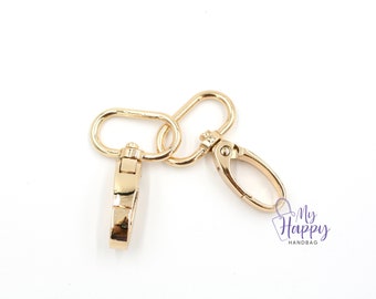 Gold 1" -25mm Swivel Hooks Hardware for Bags and Crafts, Set of 2