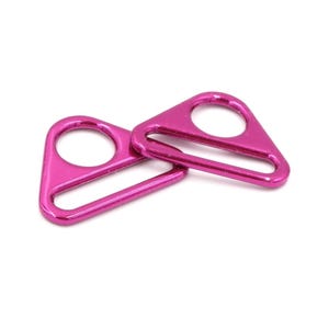 Pink 1 inch (25mm) Triangle Ring- Set of 2