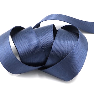 Navy Herringbone- 1 inch (25mm) or 1.5 inch (38mm) width Nylon Webbing- Strapping  by the yard.