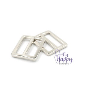 Silver 1" -25mm Slider Hardware for Bags and Crafts, Set of 2