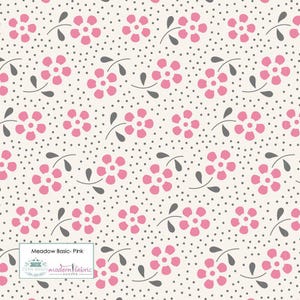 Tilda Meadow Basic- TIL130082-Pink- Half Yard