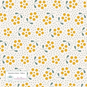 Tilda Meadow Basic- TIL130084-Yellow- Half Yard