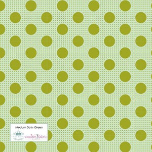 Tilda Medium Dots- TIL130011-Green- Half Yard