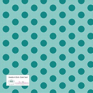 Tilda Medium Dots- TIL130030-Dark Teal- Half Yard