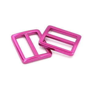 Pink 1 inch (25mm) Flat Slider- Set of 2