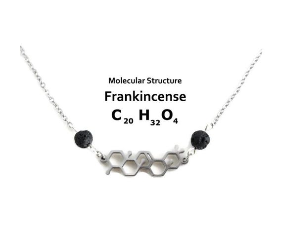 エッセンシャルオイル Frankincense oil + aroma necklace Frankincense Molecular Diffuser Necklace, Stainless Steel Science