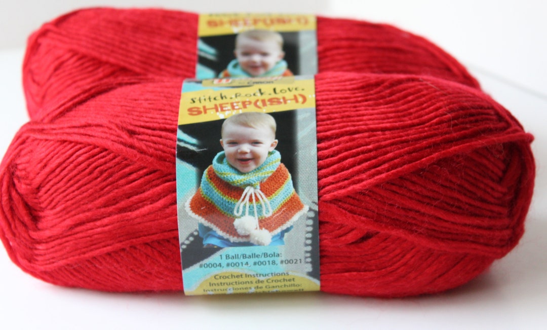 Sheepish Caron Yarn Lot of 2 Skeins Red Vickie Howell Etsy