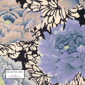 Kaffe Fassett- Philip Jacobs- Brocade Peony  PWPJ062.GREYX- Half Yard