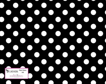 Tula Pink All Stars -Linework  Pom Pom PWTP118.INK- Half Yard