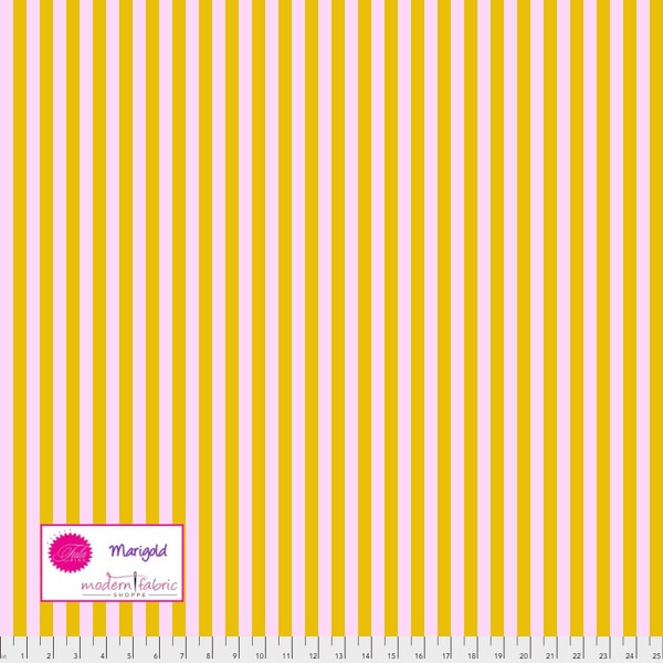 Tula Pink All Stars- True Colors Stripe PWTP069.MARIGOLD- Half Yard