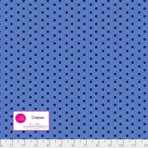 Tula Pink True Colors- Hexy PWTP150.DEEPSEA- Half Yard