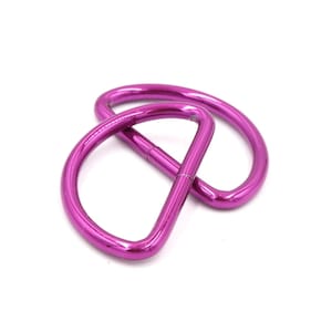 Pink 1 1/2 inch (38mm) D-Ring Hardware- Set of 2