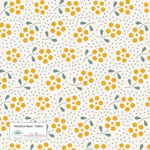 Tilda Meadow Basic- TIL130084-Żółty- Pół jarda