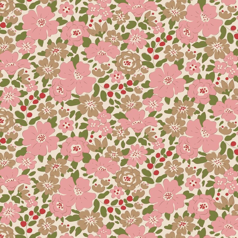 Tilda- Creating Memories- Harper TIL130146- Pink- Half Yard- June 2024 image 1