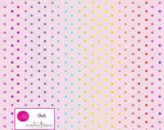 Tula Pink True Colors - Arcoíris hexagonal PWTP151.SHELL - Media yarda
