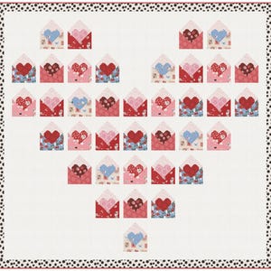 Kit de edredón Pen Pals de Lizzy House con un divertido San Valentín - RESERVA - Noviembre de 2025