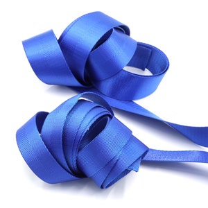 Blue Herringbone 1 inch (25mm) or 1.5 inch (38mm) width Nylon Webbing- Strapping  by the yard. Great for bags and totes!!