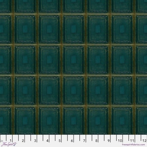 Tim Holtz- Eclectic Elements Palette- Teal Tiles PWTH274.TEAL- Half Yard- April 2025