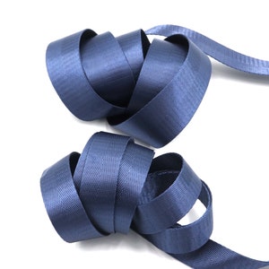 Navy Herringbone 1 inch (25mm) or 1.5 inch (38mm) width Nylon Webbing- Strapping  by the yard. Great for bags and totes!!