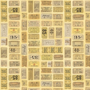 Tim Holtz- Eclectic Elements Palette- Yellow Tickets PWTH242.YELLOW- Half Yard- January 2025