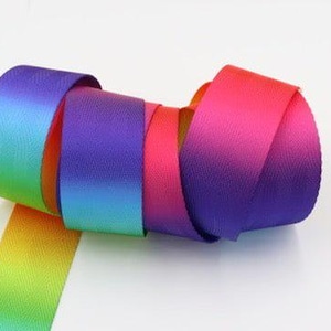Rainbow Bright 1 1/2 inch (38mm)width Nylon Webbing- by the yard