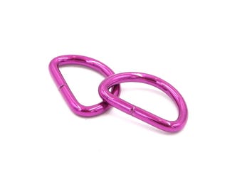 Accessori per anelli a D rosa da 25 mm (1 pollice) - Set da 2