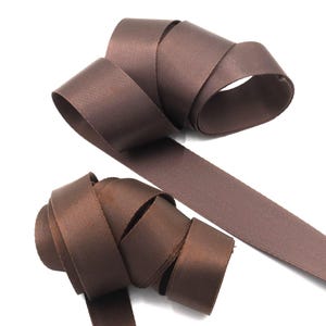 Brown 1 inch (25mm) or 1.5 inch (38mm) width Nylon Webbing- Strapping  by the yard.